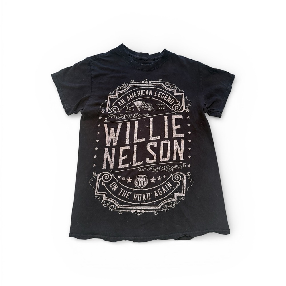 Willie Nelson Black Graphic T-Shirt